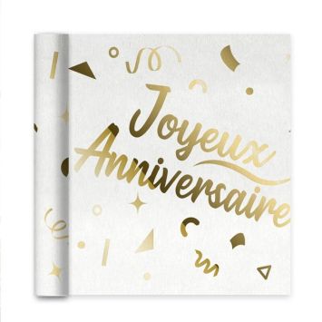 Chemin de table - Joyeux Anniversaire - Collection Confettis| jourdefete.com