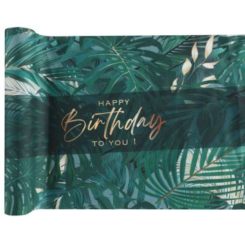 Utilisez ce chemin de table de 5 mètres de la collection Birthday Jungle pour votre table d'anniversaire | jourdefete.com