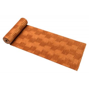 Déroulez ce splendide chemin de table en velours plissé mandarine sur votre table d'automne | jourdefete.com