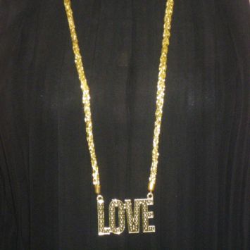 Collier Hippie Love Imitation or 