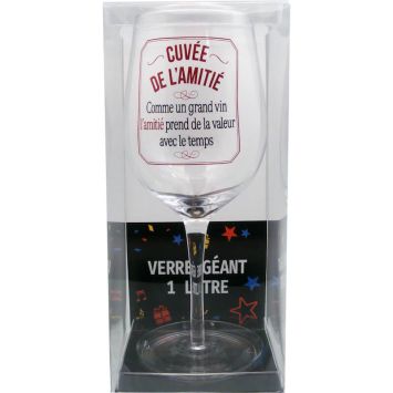 Un verre à vin d'un litre pour la cuvée de l'amitié | jourdefete.com