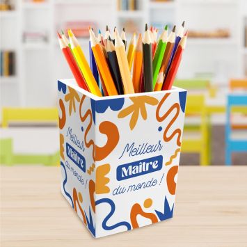 Pot à crayons "Meilleur Maître du monde !" - Collection Merci pour cette année