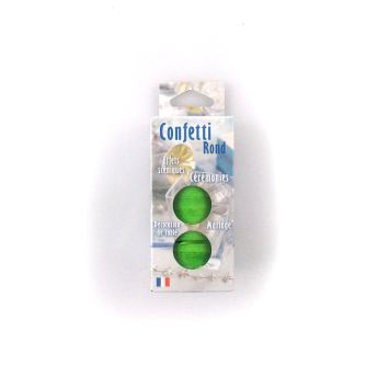 Confettis ronds vert pomme