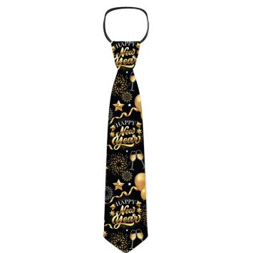 Cravate "Happy New Year" pour réveillon du Nouvel An - 45 cm
