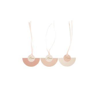9 Étiquettes Merci + Ruban Satin - Collection Curve