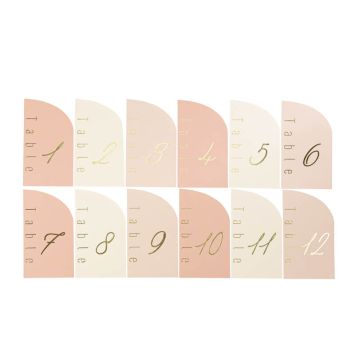 12 Marque-Tables - Collection Curve 