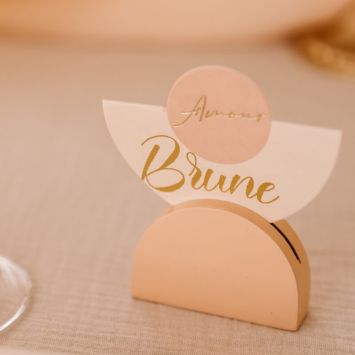 3 Supports en bois pour Marque-Places - Collection Curve 