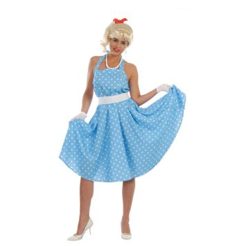 deguisement Années 60 Robe Bleue