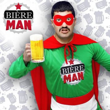 Déguisement de Bière Man pour adulte - Taille unique