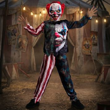 Déguisement de Clown avec masque pour garçon - Taille au choix