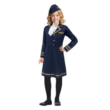 Déguisement d'Hôtesse de l'Air pour fille - Taille au choix