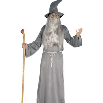 Déguisement Magicien Gris Homme - Taille au choix
