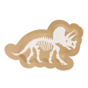 8 assiettes collection dinosaure kraft | jourdefete.com