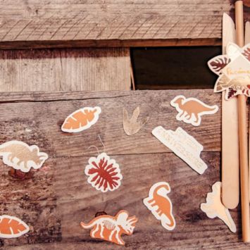 Assortiment de 100 Confettis - Collection Dinosaure Kraft
