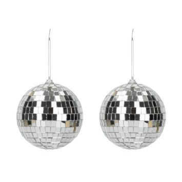 2 boules à facettes pour disco - Diamètre 10 cm - Couleur au choix