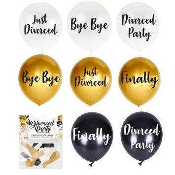 Un lot de 8 ballons pour célébrer un divorce | jourdefete.com