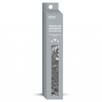 Confettis de table en perles de diamant argentées 75g pour décoration de fête et de réveillon chic | jourdefete.com