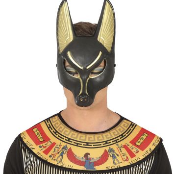 Demi-masque d'Anubis pour adulte