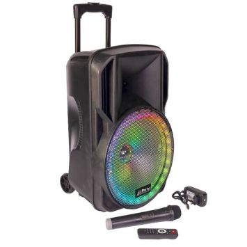 Enceinte portable avec micro et télécommande et LED