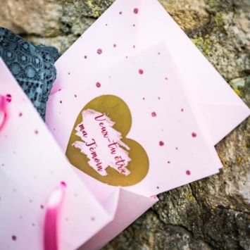 2 Cartes à Gratter - Veux tu être ma témoin - Rose Gold