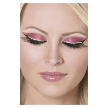 Faux Cils à paillettes - Argent | jourdefete.com