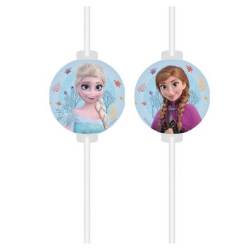 Pailles La Reine des Neiges avec médaillons d’Elsa et Anna | jourdefete.com
