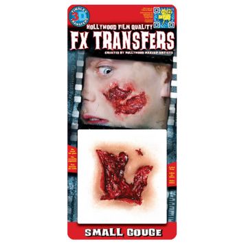Transfert cicatrice 3D "Joue arrachée"