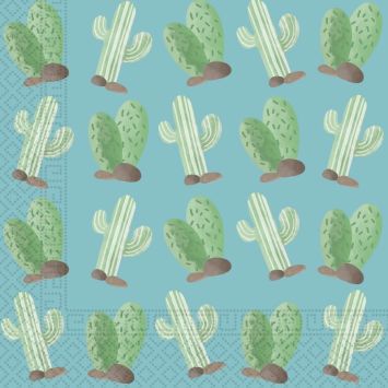 Sachet de 20 serviettes Cactus