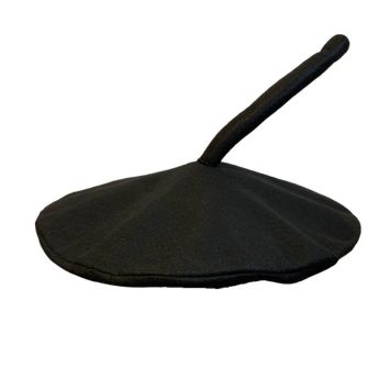 Grand béret noir uni pour adulte