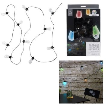 guirlande lumineuse ampoules couleurs changeantes de 5 mètres | jourdefete.com