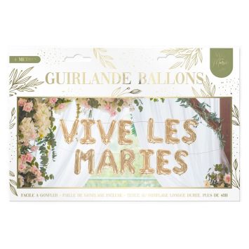 Guirlande de ballons "Vive les Mariés" | jourdefete.com
