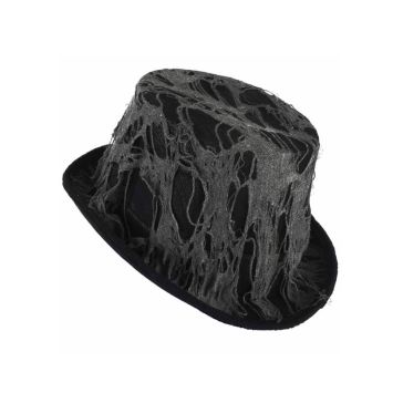 chapeau haut de forme toile araignée pour adulte