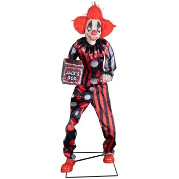 Automate clown maléfique Halloween articulé avec boîte à musique Jack's Box | jourdefete.com