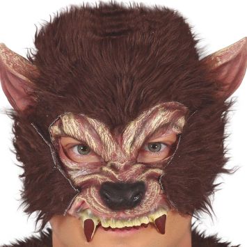 Demi-masque de Loup-Garou d'Halloween