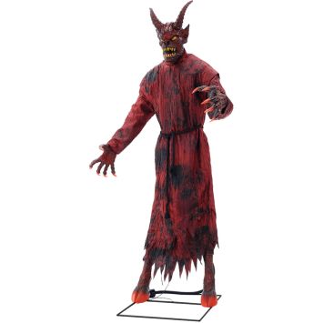 Démon de Lave d'Halloween animé sur pieds - 230 cm