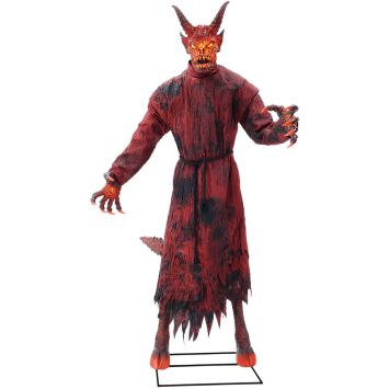 Démon de Lave d'Halloween animé sur pieds - 230 cm