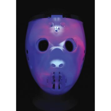 Masque lumineux 2 en 1 de Hockey / Squelette d'Halloween pour adulte