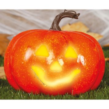 Citrouille lumineuse d'Halloween - 11 cm