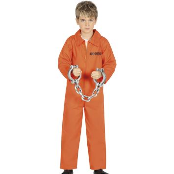 Déguisement de Prisonnier Orange pour garçon - Taille 10/12 ans