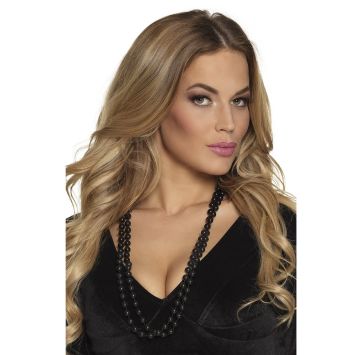 Set 2 Colliers de Perles Noir