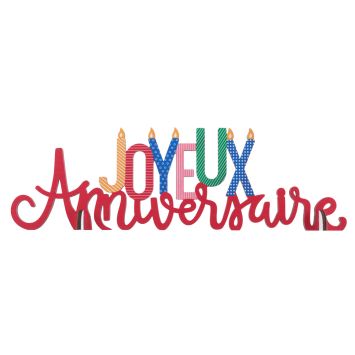 Décoration à poser Joyeux Anniversaire multicolore lettres festives | jourdefete.com