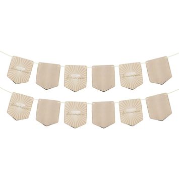 Guirlande de 12 fanions "Joyeux Anniversaire" - 3,5 m - Collection Éclat