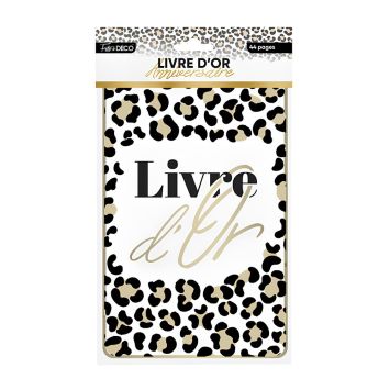 Livre d'or de 44 pages - 15 x 21 cm - Collection Léopard