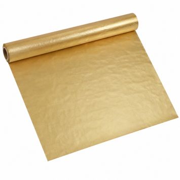 Rouleau de nappe Spunbond Harmony métallisée or pour décoration de table | jourdefete.com