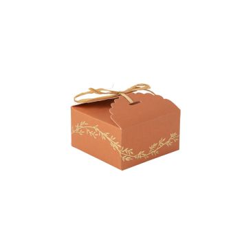 10 contenants en carton collection jolis brins or et terracotta