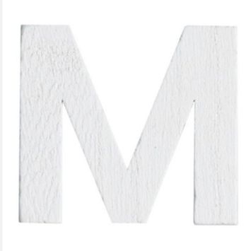 Lettre M en Bois Blanc - 5 cm