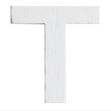 Lettre T en Bois Blanc - 5 cm