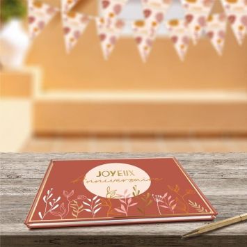 Livre d'Or - Joyeux Anniversaire - Collection Terracotta
