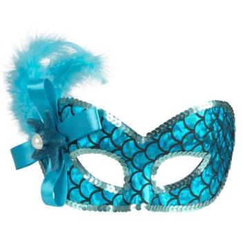 Masque Loup Sirène - Bleu