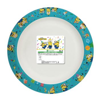 8 assiettes compostables recyclables minions | jourdefete.com